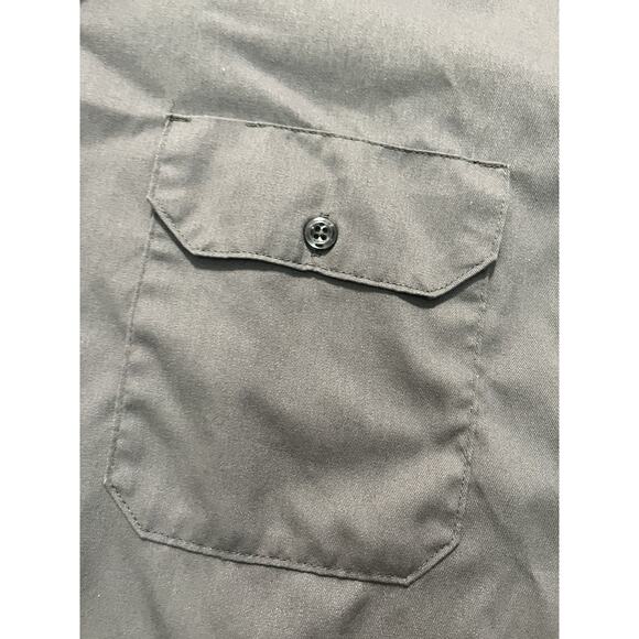 Dickies Flex Men’s Large Gray Long Sleeve Work Shirt Button Front Utility Top - Picture 2 of 7
